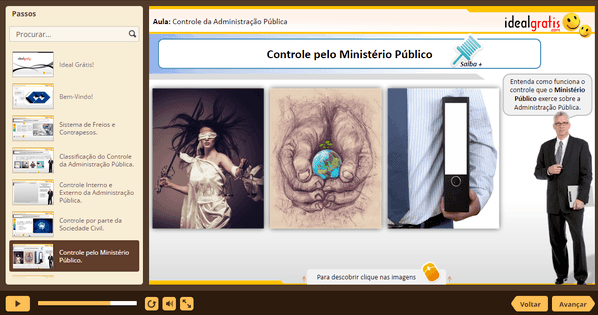 PrintScreen do curso gratuito Administração Pública