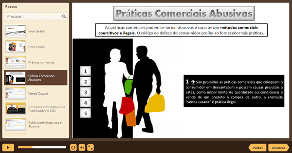 PrintScreen do curso gratuito Os direitos do Consumidor