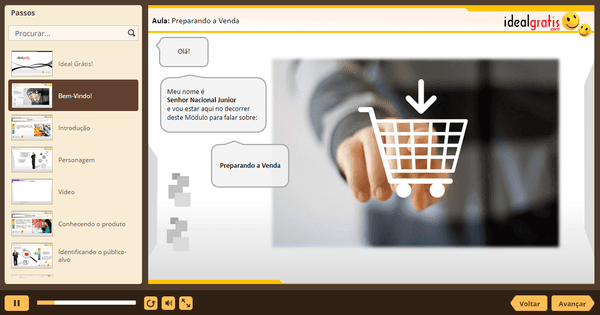 PrintScreen do curso gratuito Técnicas de Vendas