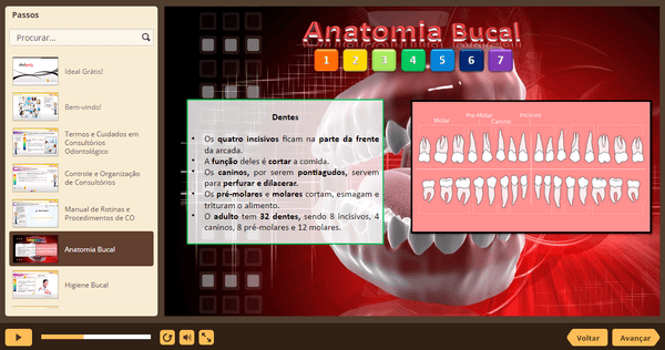 PrintScreen do curso gratuito Noções em Auxiliar de Saúde Bucal
