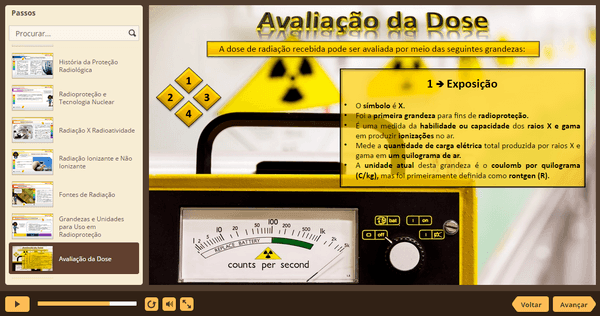 PrintScreen do curso gratuito Conceitos de Radioproteção