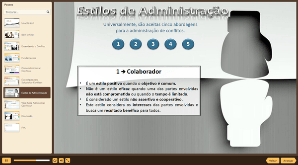 PrintScreen do curso gratuito Conflitos, Conciliação e Arbitragem