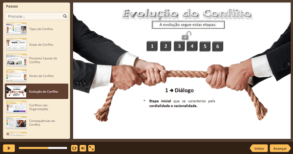 PrintScreen do curso gratuito Conflitos, Conciliação e Arbitragem