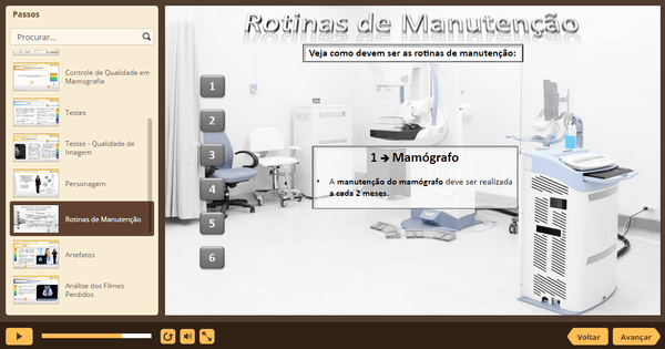 PrintScreen do curso gratuito Conhecimentos para Mamografia