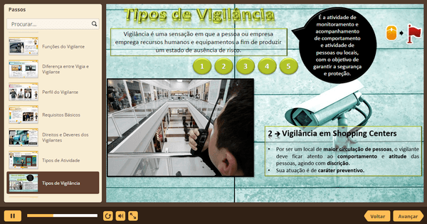 PrintScreen do curso gratuito Conhecimentos para Vigilantes