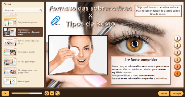 PrintScreen do curso gratuito Estética