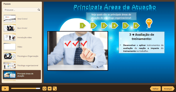 PrintScreen do curso gratuito Psicologia Organizacional Básico